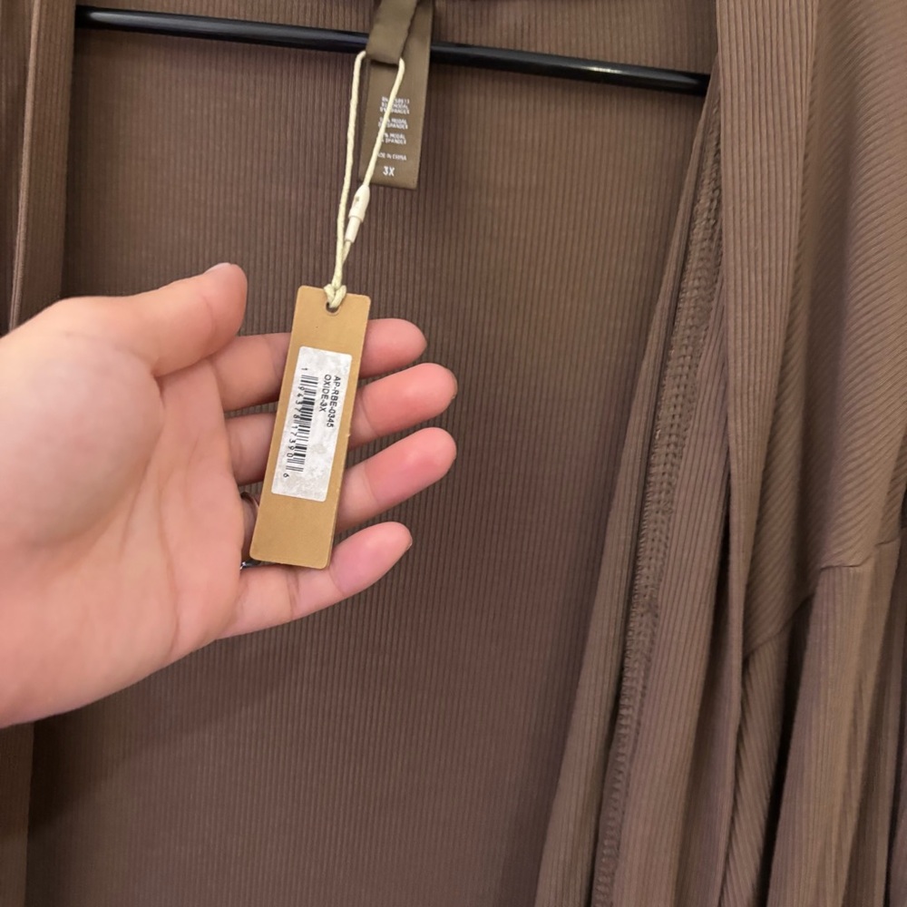 NWT SKIMS Ribbed Brown Cardigan - Picture 4 of 5